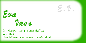 eva vass business card